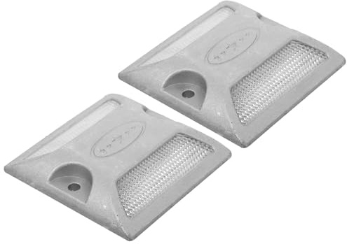 MUSISALY Réflecteurs de Marquage Routier 2 Pièces pour Circulation Urbaine et Aires de Stationnement en Aluminium Double Face