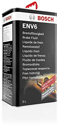 Bosch Bremsflüssigkeit ENV6, 5 L - für Fahrzeuge mit oder ohne ABS/ESP-Bremsen - OE-Qualität - kompatibel mit DOT 3, 4, 4 (HP/LV) und 5.1