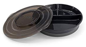 Twistshake Baby Teller | Babyteller mit luftdichtem Deckel | BPA-freier Baby-Entwöhnungsteller | 3 Teile Essenstrainingsteller | 6 Monate+ Baby-Futterteller | Neugeborenen-Essentials | Schwarz