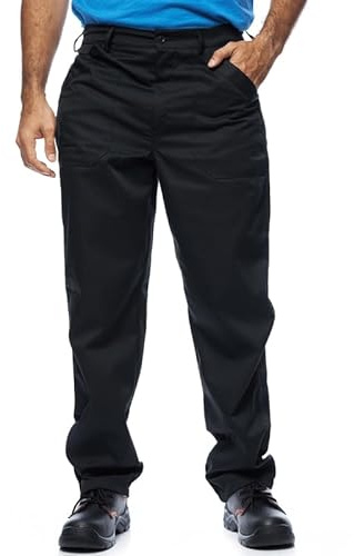 Pantaloni da Lavoro da Uomo, Pantaloni da Lavoro Modello Classico, Pantaloni Cargo, Abiti da Lavoro, Made in EU, Colori Diversi, Nero, 64