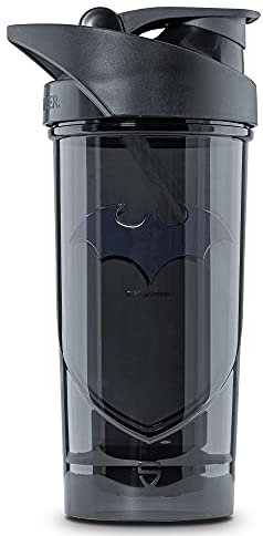 Shieldmixer Hero Pro Classic Shaker for Whey Protein Shakes and Pre Workout, BPA Free, 700 ml, Batman Dark