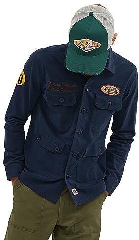 Veste Homme Coton, Jacket Homme Légère avec Poches