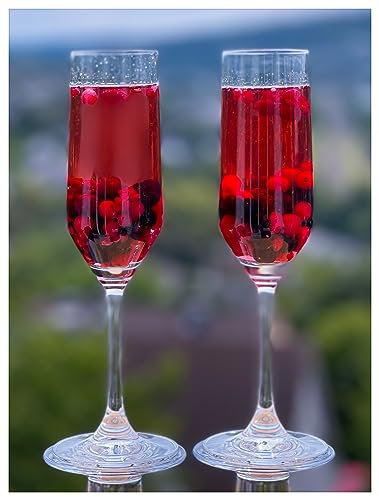 Topkapi Elite Lot de 6 verres à champagne Herzhausen - Verres à Prosecco - Verres à vin mousseux - Hauteur : 22 cm - Passe au lave-vaisselle - Verre cristal sans plomb