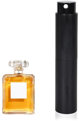 Disnace Refillable Mini Perfume Bottles - Portable Atomiser Spray Bottle for Travel (Black)