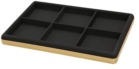LOVIVER Bracelet Display Tray Watch Bangle Organizer for Rings Earrings Pendant Stackable Jewelry Tray Bangle Holder for Show Vendors, Black