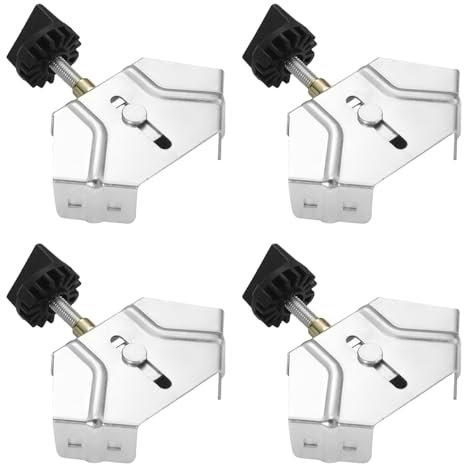 4 Piezas 103 × 59 mm Abrazadera de Esquina, Ajustable y Fácil de Usar, Abrazadera de Ángulo de 90 Grados, Abrazadera de Ángulo, para Carpintería, Ingeniería, Marcos de Fotos (‎Plateado)