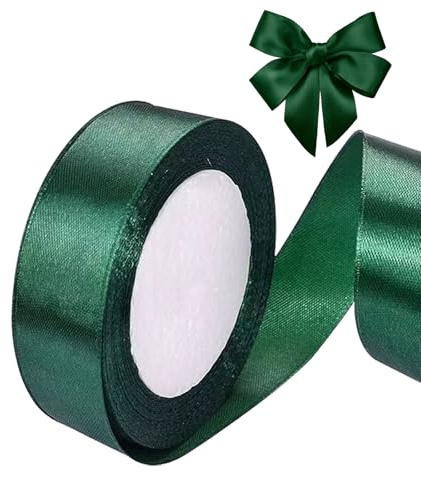 YUDANSI Nastro Di Raso Adatto Per Confezionare Regali, 2.5cm x 22 m Nastro Doppio Raso Per Feste Di Compleanno, Fai Da Te Metri Per Artigianato Inviti Di Nozze, Bouquet Da Sposa, Natale, San Valentino