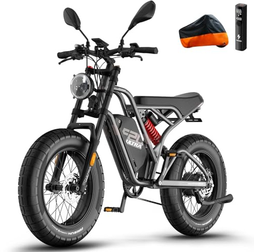 Fafrees Bici Elettrica F20 ULTRA, Fatbike da 20*5,0 pollici, Batteria da 25 Ah/1200 Wh, Coppia 79 N·m, Freni Idraulici, Mountain Bike Elettrica per Adulti Unisex, Autonomia 80-140 KM (Grigio)