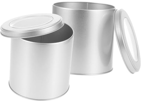 Hemobllo 2piezas Lata De Café Ventana De Metal Bote De Hojalata Para Guardar Té Suelto Contenedor De Té Portátil Para Almacenamiento Cocina
