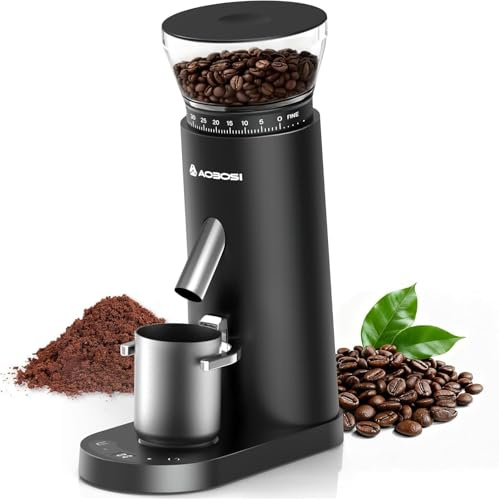 AAOBOSI Cordless Burr Coffee Grinder with 60 Settings & Less Static Mess