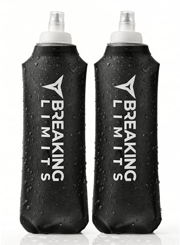 BREAKING LIMITS Soft Flask 500 ml – vikbar drickflaska för löpväst, löpning och jogging – kollapsible running vattenflaska – vattenflaska (2)