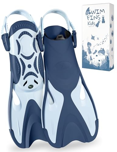 Supertrip Aletas de Snorkel para Niños, Aletas de Buceo Ajustables, Tamaño de Viaje – Ideales para Entrenamiento de Natación, Snorkel y Buceo, para Niños y Adolescentes de 6 a 14 Años