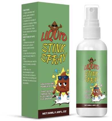 Lwezgi Spray anti-odeurs liquide extra fort de 50 ml - Odeur mauvaise longue durée - Spray de blague ultime pour tous, article de farce pour fête, Halloween et blague d'avril