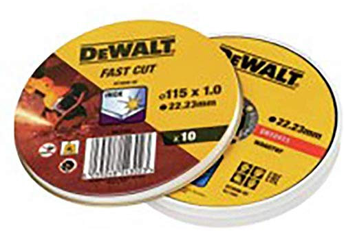 DeWalt DT3506-QZ Bidon avec 10 disques de coupe haute performance pour l'acier inoxydable 115 x 1 x 22.23mm