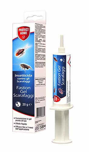 Protect Home Fastion Gel Scarafaggi, Insetticida gel pronto all’uso, Veleno scarafaggi, Efficace Elimina l’intera colonia in breve tempo, Azione per ingestione. Ambienti interni. 20g
