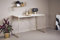 Jahnke Glam Desk Gold/MARMOR WS Schreibtisch, Metal, One Size