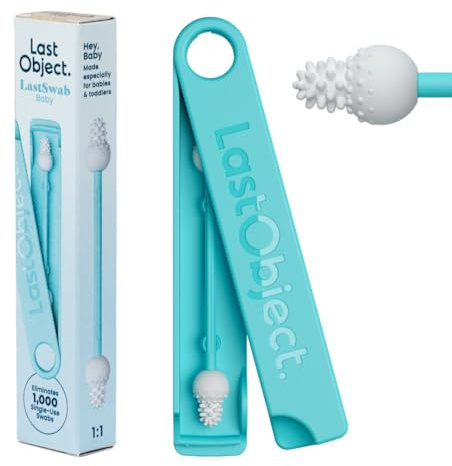 Bastoncini riutilizzabili LastSwab®: alternativa sostenibile ai bastoncini usa e getta, facili da pulire e con una pratica custodia da viaggio - Turchese