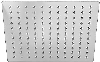 Inbagno Soffione Doccia Quadrato, a Pioggia Ultrasottile, in Acciaio, ugelli anticalcare