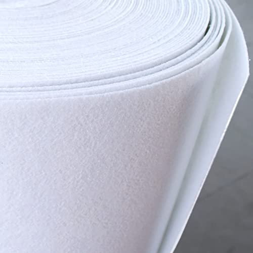 Yimihua 2mm Dicker Filz Stoff, Filzstoff Bastelfilz Farbig Filz Blätter Vliesstoff 100 x 100 cm Kinder DIY Zubehör zum Handwerk Nähen Projekte(Color:Weiß)