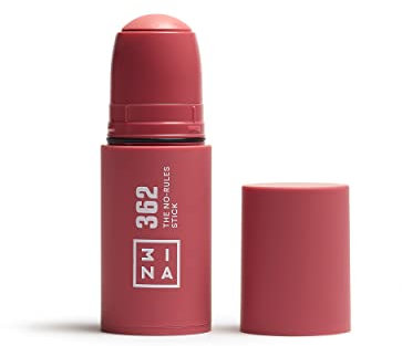 3INA MAKEUP - The No - Rules Stick 362 - Rosa Blush Stick für Augen Lippen Wangen mit Hyaluronsäure - Cream Blusher für Natürliches und Leuchtendes Finish - Vegan - Cruelty Free