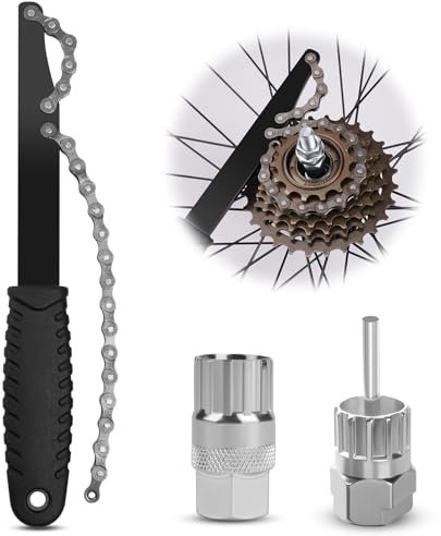 flintronic Fahrrad Kettenpeitsche, Zahnkranzabzieher Schraubkranz Abzieher Kit, Kassetten Abzieher Kit, Ritzelabnehmer Kassettenabzieher, Universal Fahrrad Kassette Entfernungs Werkzeug