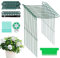 10 Stück Pflanzenstütze Halbrund, 25 * 60CM Metall Halbrunde Garten Pflanzenhalter, Ringkäfige für Gartenpflanzen, Metall Gartenstützen für Blumen, Kletterpflanzen&Stauden