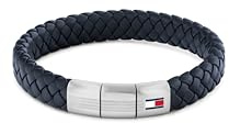 Tommy Hilfiger Jewelry Bracciale in Pelle Intrecciata da Uomo Colore Blu - 2790660
