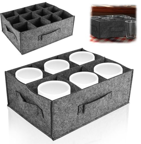 PCXWTLN Filz Tassenhalter, für 6 oder 12 Tassen, 31×23×12cm