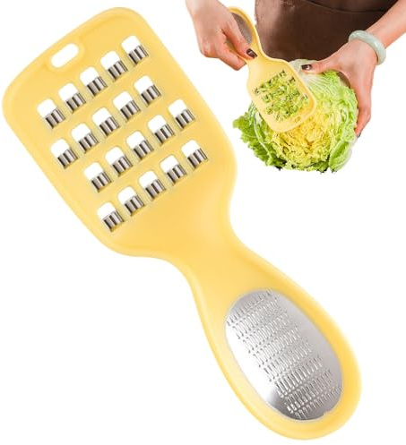 Kixolazr Rallador De Repollo | Utensilio De Cocina De Acero Inoxidable Apto Para Lavavajillas - Pelador de Col | Para La Preparación De Jengibre, Ajo, Queso, Zanahoria Y Verduras