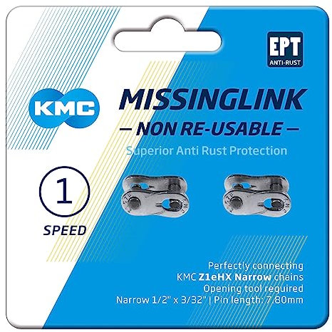 KMC Unisex – Erwachsene Kettenverschlussglied Z1eHX Narrow EPT, Silber