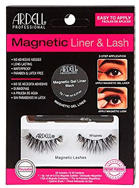 Ardell Magnetic Liner & Lash Wispies | Kit pestañas magnéticas con gel magnético 3 g