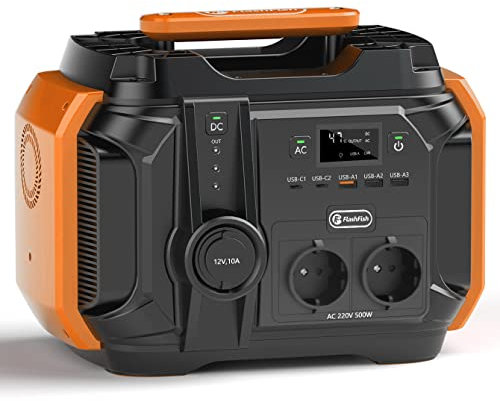 Tragbare Powerstation 540Wh,Stromgenerator Solar 500W,Notstromaggregat Akku 150000mAh Solargenerator Camping Outdoor Notstromaggregat Mobile Stromerzeuger Notstromversorgung für Wohnmobile