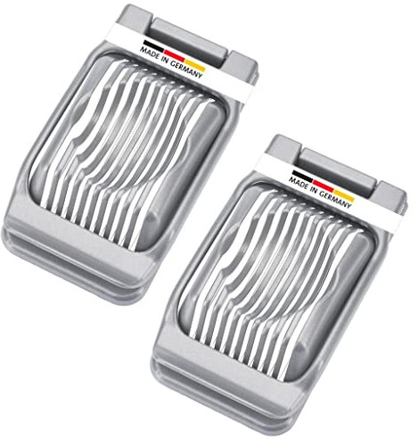 Westmark 2 Eierteiler für runde und ovale Scheiben, einzeln gespannte Schneiddrähte aus Edelstahl, Aluminium/Rostfreier Edelstahl, Duplex, Silber, 102022E3