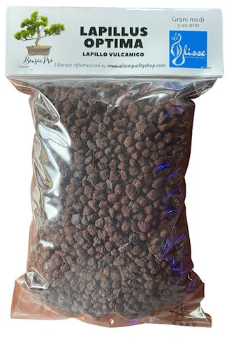 Ulisse® BonsaiPro Lapillus Optima Lapillus Volcanique Rouge, Terreau pour Bonsaï, Paillage, Substrat pour Plantes Ornementales, Plantes Succulentes et Bonsaï, Grain moyen