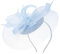 minkissy Blauer Fascinator-Hut, Teeparty-Kopfbedeckung, Netzfedern, Stirnband, Haarspange für Hochzeit, Cocktail, Fascinator, Haar-Accessoires für Frauen