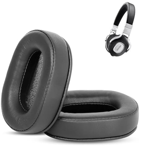 AH-MM400 Kopfhörer Ersatz-Ohrpolster Kompatibel mit Denon AH-MM400 Kopfhörer Headset (Black)(Synthetisches Leder Ersatzpolster)