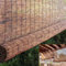 Schilfrohrvorhang, Retro-Bambusrollo, wetterfest, Sonnenschutzrollo mit Heber, Bambusrollo, Holzrollo für den Außenbereich, 90 100 110 120 cm breit, lichtfilternde Vorhänge für, einfarbig, B