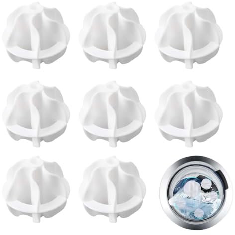 8 Piezas bolas de secado para lavadora, bolas de lavado para lavadora, bolas de secado reutilizables, bolas de secador, chaqueta de plumón, secadora de ropa, bola para limpieza de ropa del hogar