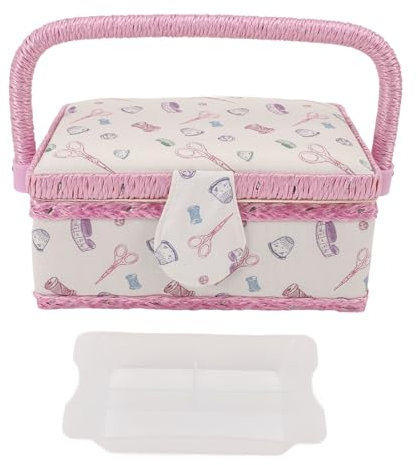 Panier DE Couture, Panier DE Couture Tissu Organisateur Accessoires DE Couture ACCESSORIES ET CAS D'ORGANISATION BOSE PORTABLE BOX DE Rangement Réparateur avec Plateau DE Plateau
