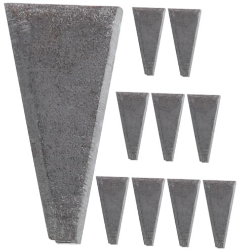 HOMSFOU 10pcs Carbon Steel Triangular Wedges Repair Tool Hammer Fixing Accessory Metal Wedge Outdoor and Home Use Small Size Set