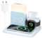 COLSUR 6 in 1 Wireless Charging Station, MagSafe 18W Wireless Charger with Alarm Clock, Night Light, Wireless Charger Stand for iPhone 16 15 14 13 12 11 X Pro Max, Apple Watch, AirPods