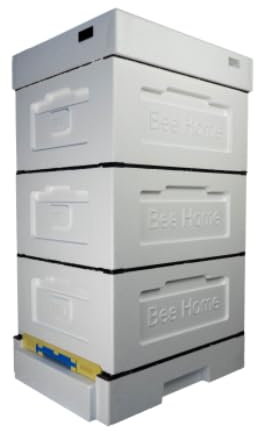 Bienenbeute; Styroporbeute für 10 Zander-,12 DNM-Rähmchen mit Hygieneboden(Unlakiert)