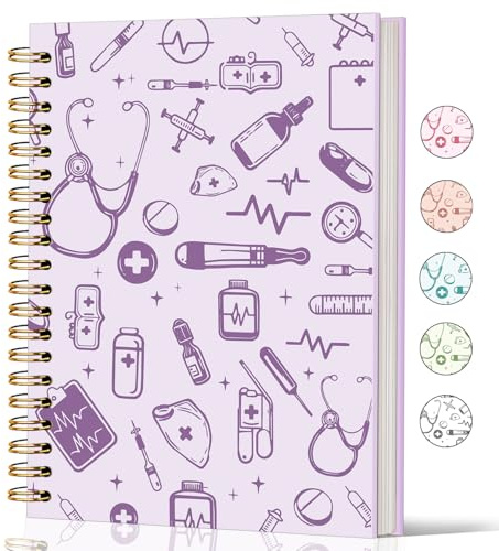 Lacama Labor and Delivery Nurse Gifts, Purple Nurse Notebook Journal, Gifts for Nurses, Christmas Gift, Nursing School Essentials, Notebook for School Office Supplies 5.5x8.3 Inch