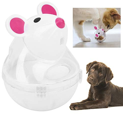 RASTKY Mangeoire Interactive en Forme de Souris pour Chats et Chiens – Distributeur de Nourriture Lente, Jouet Anti-Fuite, en Plastique, Parfait pour Encourager Une Alimentation Lente et Offrir du