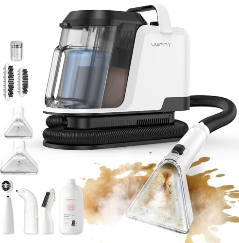 Uwant Y100S Limpiador Tapicerias Vapor 3en1, 1750W 18kPa Aspiradora de Agua