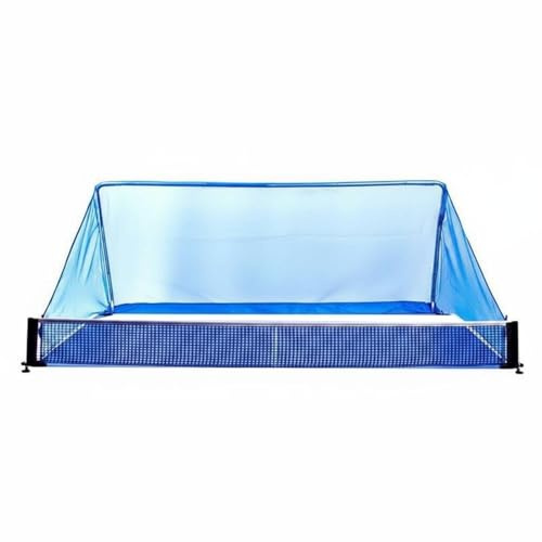 Milageto Balles de Tennis de Table Retour Filet Collecteur Entraînement Filet Réception Retour Cadre Ajustable Tube en Fer Zone de Pratique Contrôlée Convient à Domicile Apprentissage Débutant