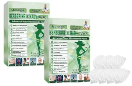 Parche Adelgazar Berberina | Moringa Berberina NAD+ | Ayuda para el Metabolismo y Control de Peso | Berberina Pérdida De Peso | 7 Parches Transdérmicos Suave