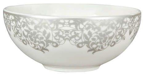 Denby 359010106 Dessert Bowl, 380 milliliters, Cream/Silver
