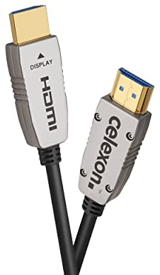 celexon câble actif UHD fibre optique HDMI 2.0b - jusqu'à 32 canaux audio - avec canal de retour audio - 6m - noir - 3D - HDR - HLG