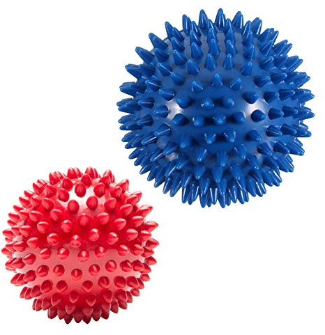 VORNNEX Pack of 2 Spiky Hard Massage Balls - Foot Arch Trainer Plantar Fasciitis, Muscle Massager Ball Exercise